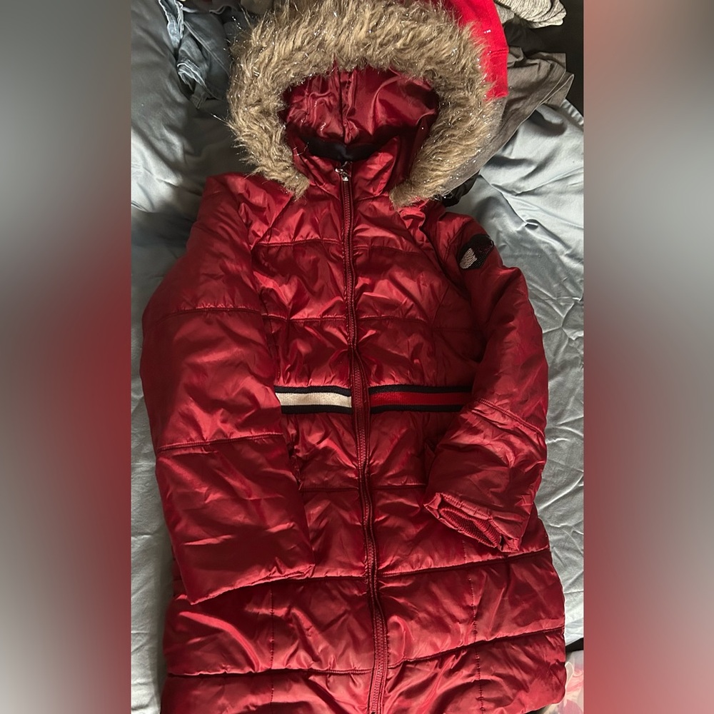 Girls Tommy Hilfiger Navy and Red Jacket 8-10